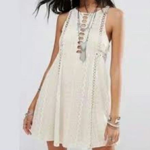 Free People Wherever You Go Size 12 Mini Dress - Picture 1 of 7